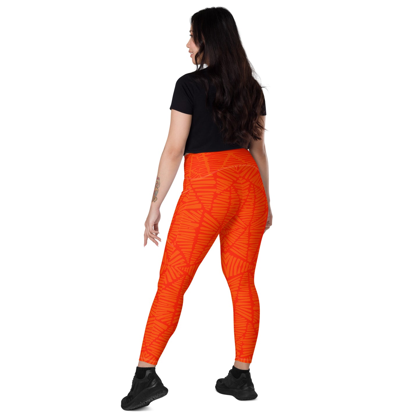 Blood Orange Leggings with Pockets