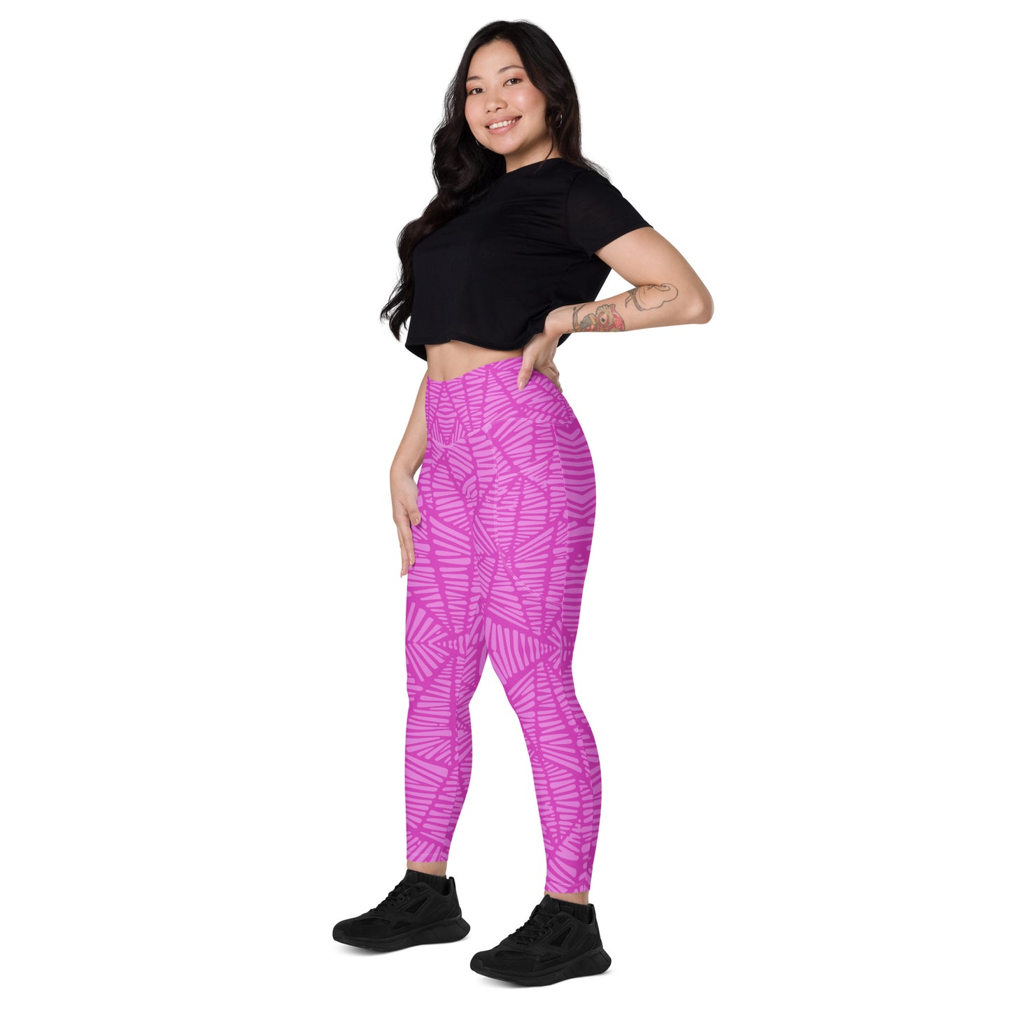 Orchid Zebra Leggings with pockets
