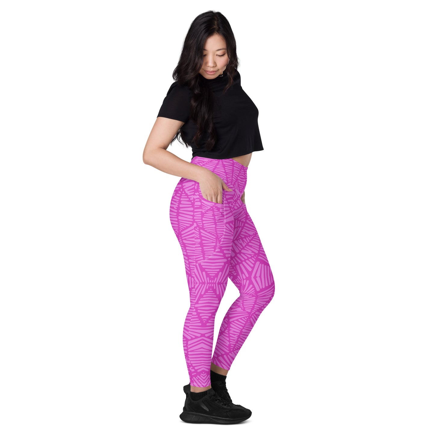 Orchid Zebra Leggings with pockets