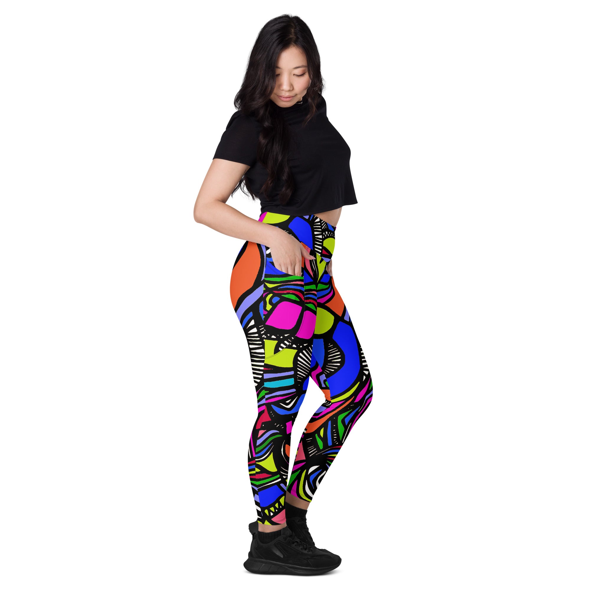 Colorful leggings 2025 with pockets